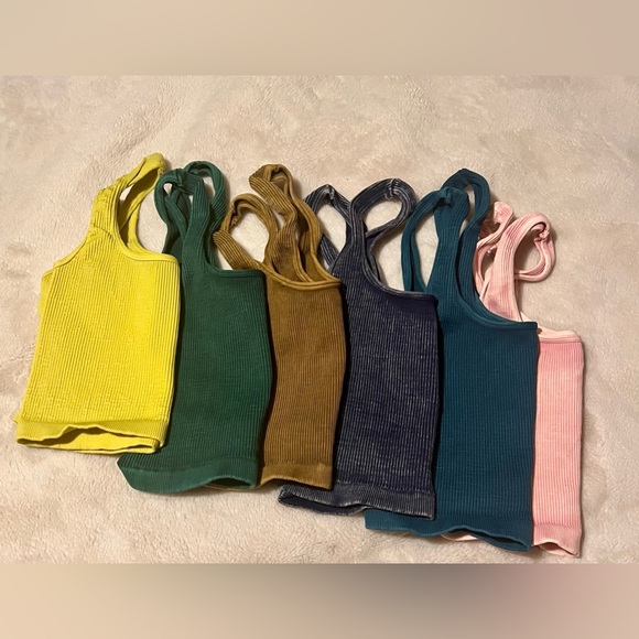 🔥Free People Happiness Runs Square Neck Crop Tank NWOT - Picture 12 of 13